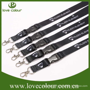 Black lanyards badge holder with custom printing